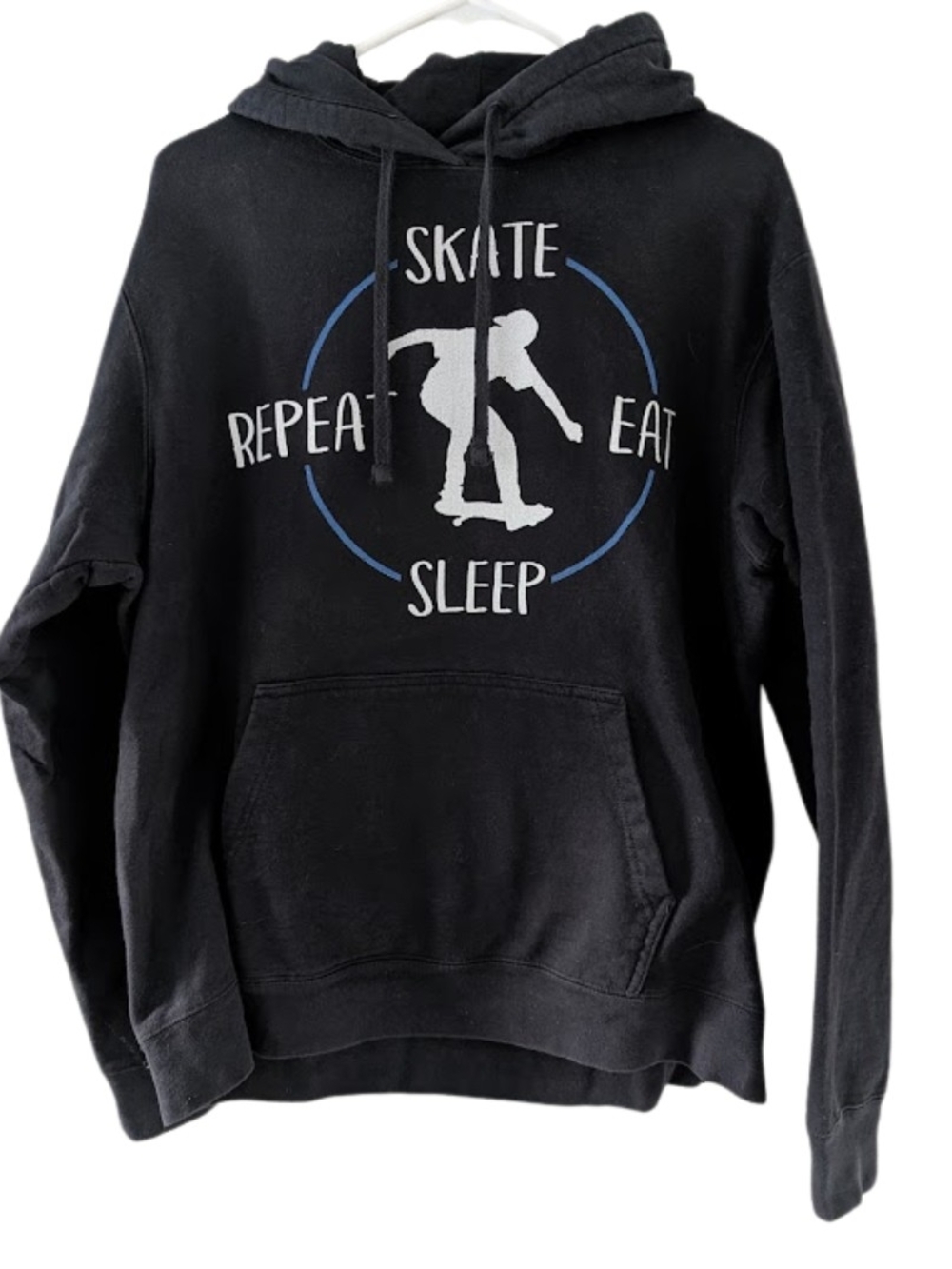 Men's Black Skate Graphic Hoodie Port & Company